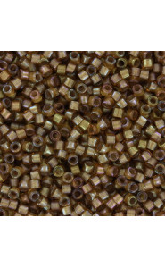 Miyuki delica Beads 11/0 - White lined Saffron ab DB-288